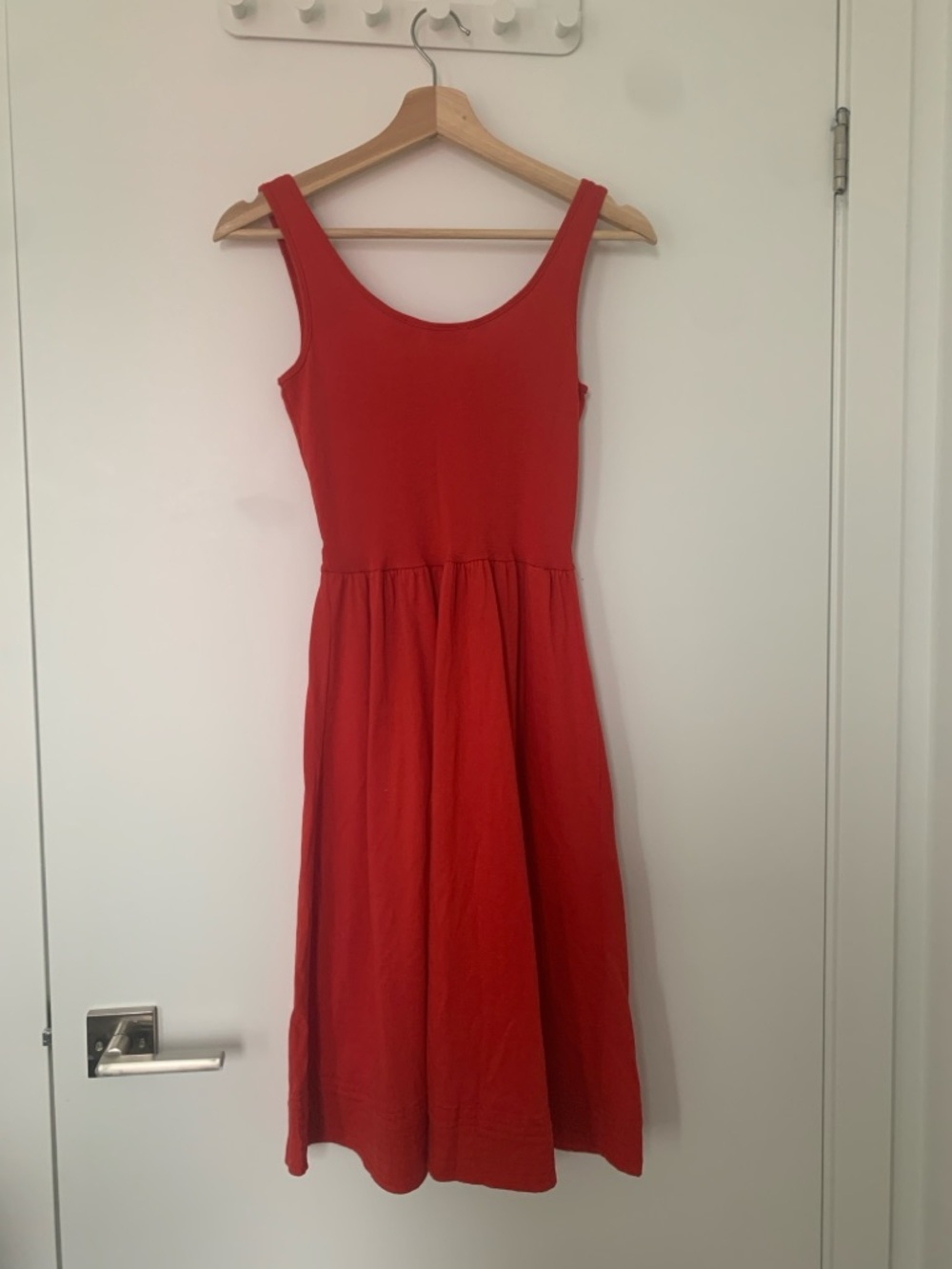 Vintage Red Button-Front Sleeveless Dress - Picture 3 of 6
